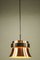 Vintage Copper and Aluminum Slats Pendant Lamp from VEB Metalldrücker Halle, 1970s, Image 3