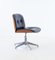 Black Leather Swivel Desk Chair by Ico Luisa Parisi for MIM Roma, 1960s, Imagen 1