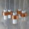 Mid-Century Scandinavian Copper and Opaline Glass Ceiling Lamp, Image 12
