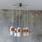 Mid-Century Scandinavian Copper and Opaline Glass Ceiling Lamp 1