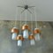Mid-Century Scandinavian Copper and Opaline Glass Ceiling Lamp 8