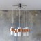 Mid-Century Scandinavian Copper and Opaline Glass Ceiling Lamp 2