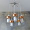 Mid-Century Scandinavian Copper and Opaline Glass Ceiling Lamp 9