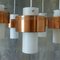 Mid-Century Scandinavian Copper and Opaline Glass Ceiling Lamp 6