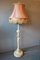 Antique Carved Painted Wood Floor Lamp with Cherub 1