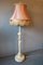 Antique Carved Painted Wood Floor Lamp with Cherub, Image 1