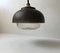 Bauhaus Nautical Brass and Glass Ceiling Lamp, 1930s 2