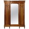 French Louis XVI Mahogany & Mirror Door Wardrobe, 1900s, Image 1