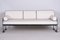 Bauhaus White Tubular Chrome Sofa by Michael Thonet for Robert Slezák, 1930s 3