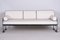 Bauhaus White Tubular Chrome Sofa by Michael Thonet for Robert Slezák, 1930s, Image 3