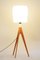 Mid-Century Oak & Milk Glass Floor Lamp, 1950s 2