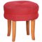 Mid-Century Czech Red Beech Stool, 1950s 1