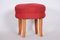 Mid-Century Czech Red Beech Stool, 1950s 2