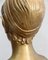 Antique Gilded Plaster Twisted Column and Bust of a Girl 21