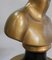 Antique Gilded Plaster Twisted Column and Bust of a Girl 18