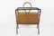 Stitched Leather Magazine Rack by Jacques Adnet, 1950s, Image 5