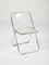 Plia Transparent Folding Chairs by Giancarlo Piretti for Castelli / Anonima Castelli, 1960s, Set of 4 1