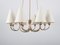 Large Mid-Century Brass Model 1069 Globus Chandelier from Rupert Nikoll, 1950s 8