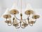 Large Mid-Century Brass Model 1069 Globus Chandelier from Rupert Nikoll, 1950s, Image 2