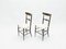 Walnut Campanino Dining Chairs by Giuseppe Gaetano Descalzi for Fratelli Levaggi, 1950s, Set of 4 2