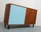 Small Teak and Light Blue Formica Sideboard, 1960s, Image 2