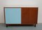 Small Teak and Light Blue Formica Sideboard, 1960s, Image 8