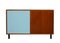 Small Teak and Light Blue Formica Sideboard, 1960s 1