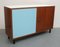 Kleines Resopal Sideboard aus Teak & Hellblau, 1960er 3