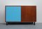 Kleines Sideboard aus Teak & Blauer Formica, 1960er 9