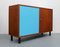 Kleines Sideboard aus Teak & Blauer Formica, 1960er 11