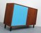 Kleines Sideboard aus Teak & Blauer Formica, 1960er 2