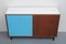 Credenza piccola in teak e formica blu, anni '60, Immagine 10