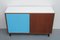 Kleines Sideboard aus Teak & Blauer Formica, 1960er 10