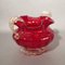 Rote Murano Schale mit Goldflitter. 1950 - 1959 4