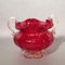 Red Murano Glass Bowl with Gold, 1950s 1