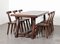 Mid-Century Finnish Dining Table & Chairs Set by Olavi Hänninen for Mikko Nupponen, 1960s, Set of 7 2