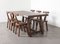 Mid-Century Finnish Dining Table & Chairs Set by Olavi Hänninen for Mikko Nupponen, 1960s, Set of 7 3