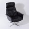Black Leather Sedia Swivel Chair by Horst Brüning for Cor, 1960s 9