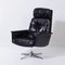 Black Leather Sedia Swivel Chair by Horst Brüning for Cor, 1960s 10