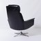 Black Leather Sedia Swivel Chair by Horst Brüning for Cor, 1960s 6