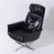 Black Leather Sedia Swivel Chair by Horst Brüning for Cor, 1960s 3