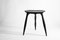 Oak Console Desk with Stool Hand-Sculpted by Cedric Breisacher, Set of 2 10