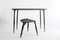 Oak Console Desk with Stool Hand-Sculpted by Cedric Breisacher, Set of 2, Image 9