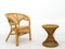 Tabouret en Rotin, 1970s 2