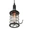 Vintage Industrial Black Rubber and Clear Glass Pendant Lamp from Stahl 3