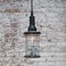 Lampada a sospensione vintage industriale in gomma nera e vetro trasparente di Stahl, Immagine 4