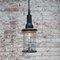 Vintage Industrial Black Rubber and Clear Glass Pendant Lamp from Stahl 4