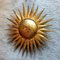 Spanish Gilt Sunburst Sconces, 1950s, Set of 2, Image 1