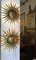 Appliques Murales Sunburst Dorées, Espagne, 1950s, Set de 2 2