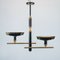 Vintage Black 2-Light Ceiling Lamp, 1980s 2